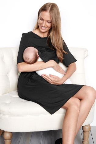 Black Nursing Dress (Maternity)